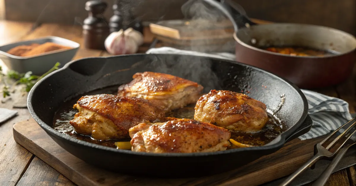 Cooking harissa honey chicken for Mediterranean chicken bowl
